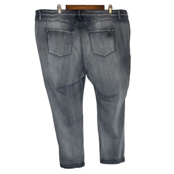 Laurie Felt Silky Ankle Skinny Jeans Zipper Black Grey Stretch High Rise 2XP/24 - Picture 4 of 16